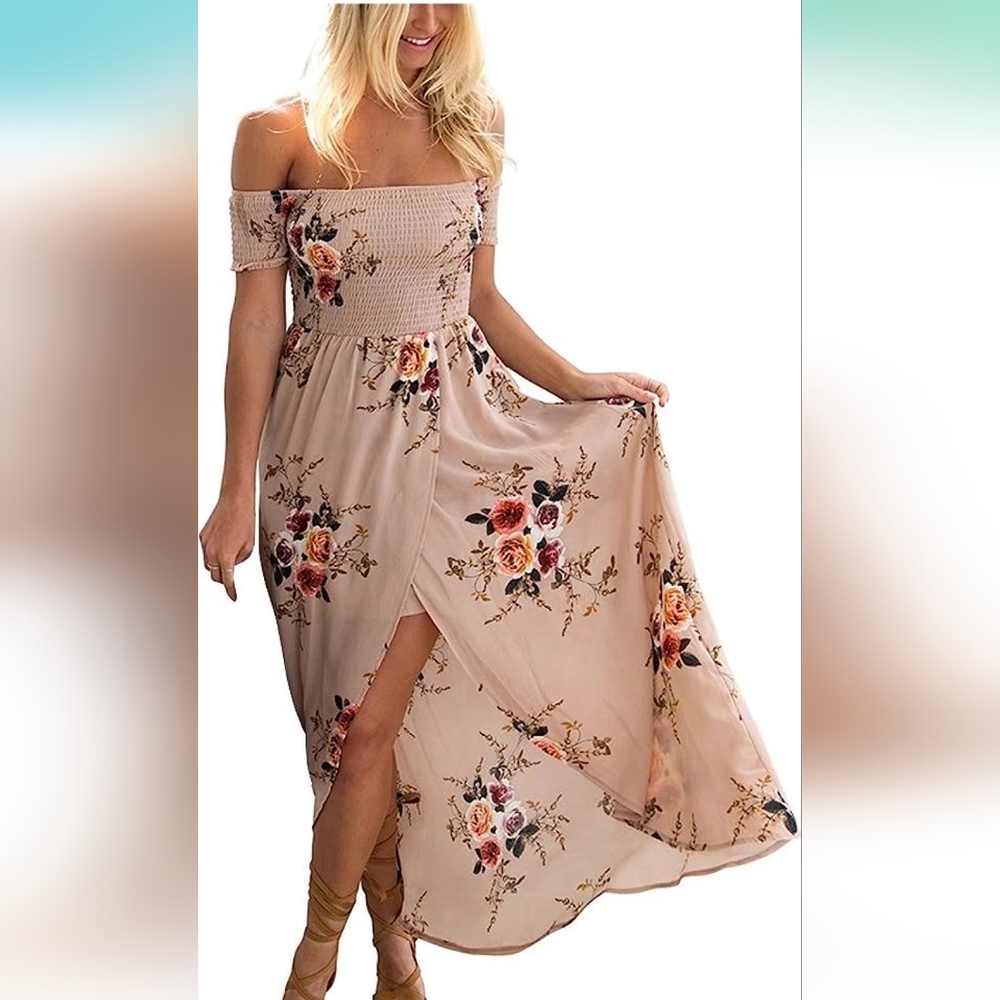 Small Beige Floral Dress